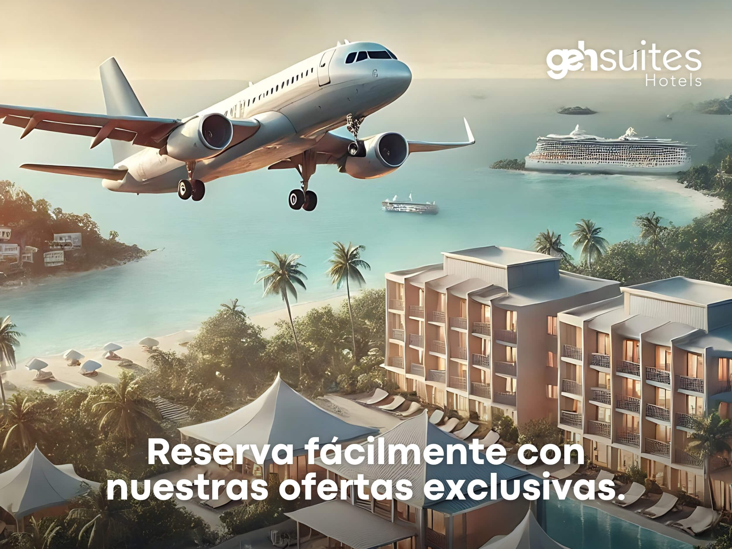 Todo lo que necesitas en un solo Paquete. Tíquetes aéreos + alojamiento con GEH SUITES HOTELS